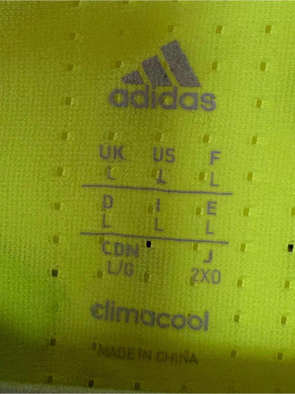 2016-2017 Adidas Carabao Cup Jersey Chelsea Neon Yellow Size Large
